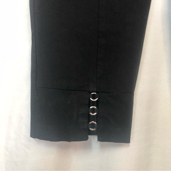 Zac&Rachel Women’s Pull On Pant Cropped Decorative Hem Metal Trim - Picture 4 of 7